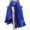 Blue, variant on Glossy Satin Ruffle Split Maxi Skirt Women Elastic Waist Belly Dance Performance Practice Costume Bottom 1PC M-L