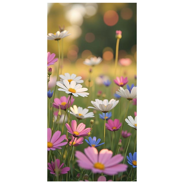 Floral Background Backdrop Banner Colorful Cosmos Flowers Party Decorations Photography Props Garden Parties Outdoor Celebrations Summer Events
