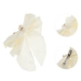 thumbnail image 2 of Unique Bargains 1 Pc Fashion Pearl Bow Hair Clips Hairdo Clip Apricot, 2 of 5