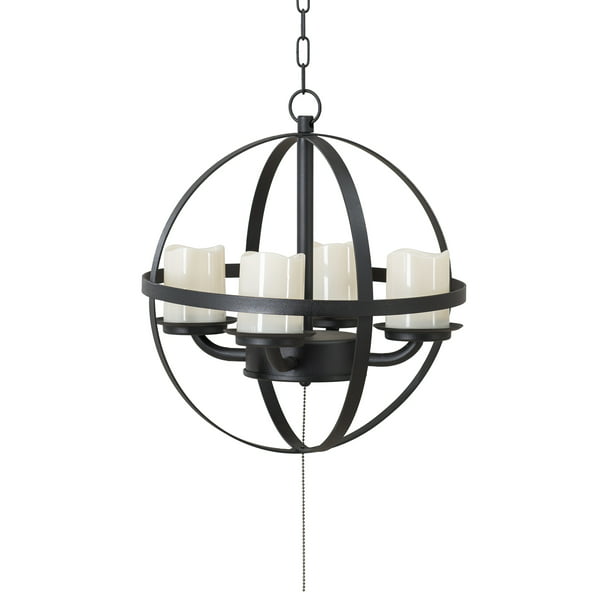 Sunjoy Sphere Outdoor Battery Powered, Battery Operated Outdoor Hanging Chandelier For Gazebo