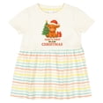 thumbnail image 3 of Inktastic Baby's First Christmas Cute Highland Cow Girls Baby Dress, 3 of 5