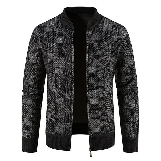 Chaquetas para hombres Abrigos Abrigos Moda Otoño e invierno Cuello alto Suéter Chaqueta de lana informal Odeerbi ODB-5