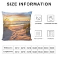 thumbnail image 5 of Chilfamy Sunset Ocean Beach Fashion Style Dirt-Resistant Throw Pillow Covers for Couch Sofa Bed Living Room Bedroom Pillowcase Summer Throw Pillow Cover 1PC 20x20in, 5 of 5