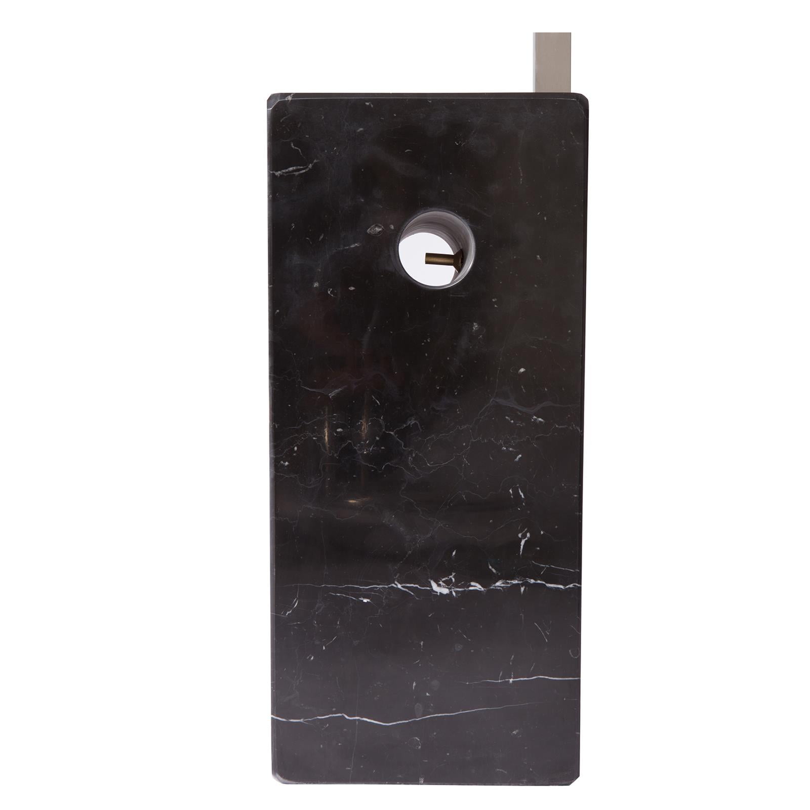 LeisureMod Arco Lamp with Marble Cube Base
