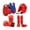 Red, variant on Almencla 4Pcs Karate Sparring Gear with Padded Boxing Gloves Thickened Body Protector M Blue M