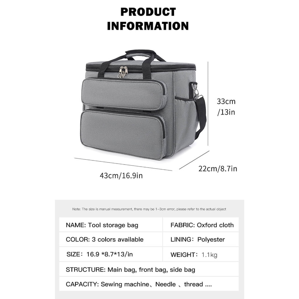 PatungKu Foldable Sewing Organizer Storage Bag Portable Craft Case With Multi Compartment For Home Travel Accessories