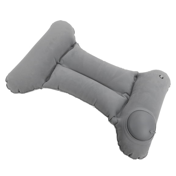 BIMZUC Inflatable Lumbar Travel Pillow, Portable Self Inflating Back Support for Airplane, Office, Car, Gray (5.9 in / 15 cm)