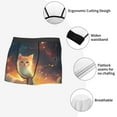 thumbnail image 3 of Susaid Starry Sky Constellation Cat Print Men's Mesh Boxer Briefs Cooling Breathable Sports Underwear Wide Waistband Boxer Briefs W/Fly-Small, 3 of 5