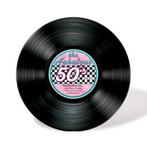 Beistle 3D Record Stand Up Decoration - 42" - Black - Pack of 4