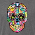 thumbnail image 5 of Wild Bobby Dean Russo Colorful Sugar Skull Streetwear Men Premium Tri Blend Tee, Dark Heather, Medium, 5 of 5