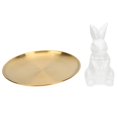 thumbnail image 1 of Decorative Serving Tray In Bunny Shape For Bedroom Decoration Made Of Ceramic 20X20Cm 1Pack, 1 of 5