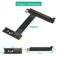 thumbnail image 2 of 2X M.2 NGFF Key M to PCIe 16x Graphics Card Riser Adapter Card, Nvme to PCI-Express 16X Extension Cable(Left Direction),2 x Graphics Card Riser Adapter Card,Black, 2 of 6