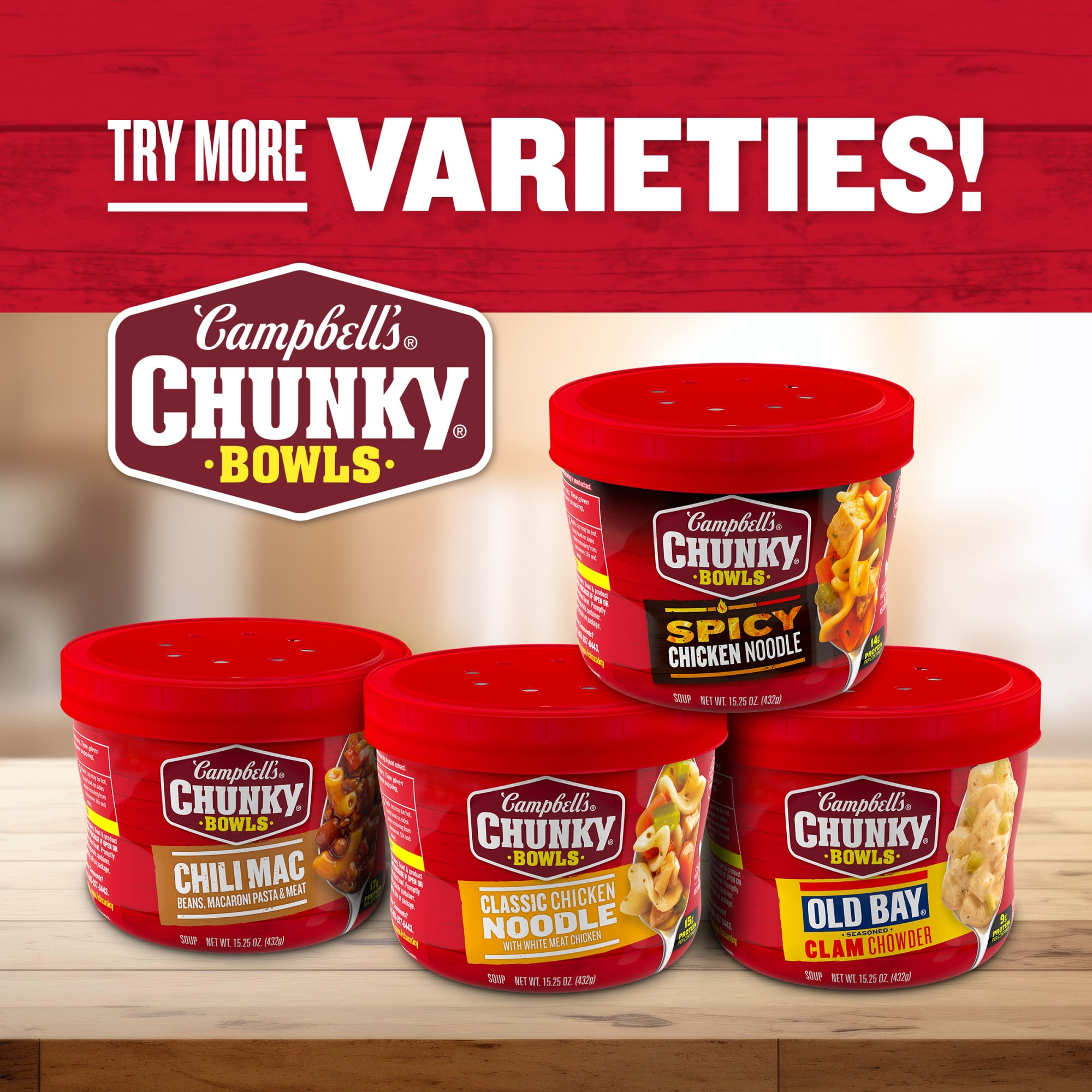 (8 pack) Campbell’s Chunky Soup, Loaded Potato Seasoned with Bacon, 15.25 oz Microwavable Bowl