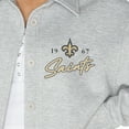 thumbnail image 3 of Women's Gameday Couture Ash New Orleans Saints Full-Button Long Sleeve Overshirt, 3 of 3