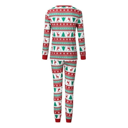 

Christmas Pajamas for Family Parent-Child Outfit Winter Fall Snowflake Print Top Pants Clothes Xmas Matching Pajama Sets