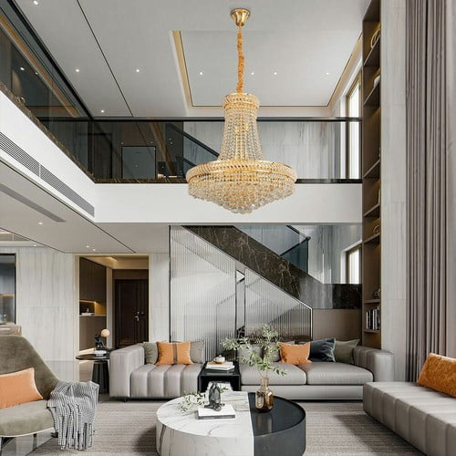 K9 Crystal Chandelier Pendant Light French Empire 40W Luxury Hanging Lamp