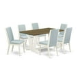 thumbnail image 2 of East West Furniture V-Style 7-piece Wood Dinette Set in Jacobean Brown, 2 of 10