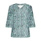 thumbnail image 2 of Blusa de Manga Corta Mujeres Cuello en V de Verano Impreso, Top Regular Casual Sexy para el Hogar Y el Uso Diario, 2 of 3