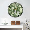 thumbnail image 4 of Cute Cactus Wall Clock Silent Non-Ticking Round 10 Inch Quartz Battery Operated Wall Clock for Kitchen,Bedroom,School,Living Room Home Decor, 4 of 7