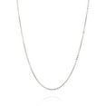 thumbnail image 1 of Collar de plata de ley, collar de plata de cadena larga para mujer, collar de plata delicado simple, joyería hecha a mano de plata de ley simple Annikabella Vhermosa CDWJ098, 1 of 4