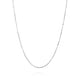 thumbnail image 1 of Collar de plata de ley, collar de plata de cadena larga para mujer, collar de plata delicado minimalista, joyería simple hecha a mano de plata de ley, 1 of 7