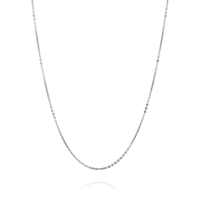 Collares de plata de ley, collares de plata de cadena larga para mujer, collares de plata simples y delicados, joyería hecha a mano de plata de ley simple Ormromra CDWJ098