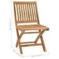 thumbnail image 2 of vidaXL Folding Patio Chairs with Cushions 8 pcs Solid Teak Wood, 2 of 12