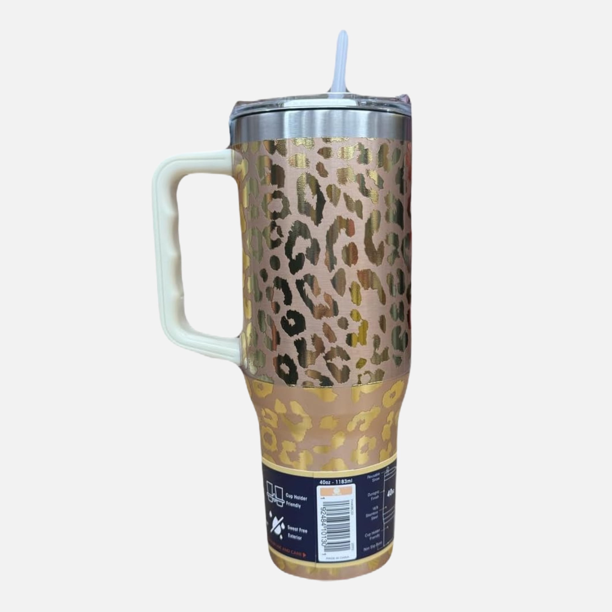 Buc-ee's Gold Leopard Fit Forty Tumbler