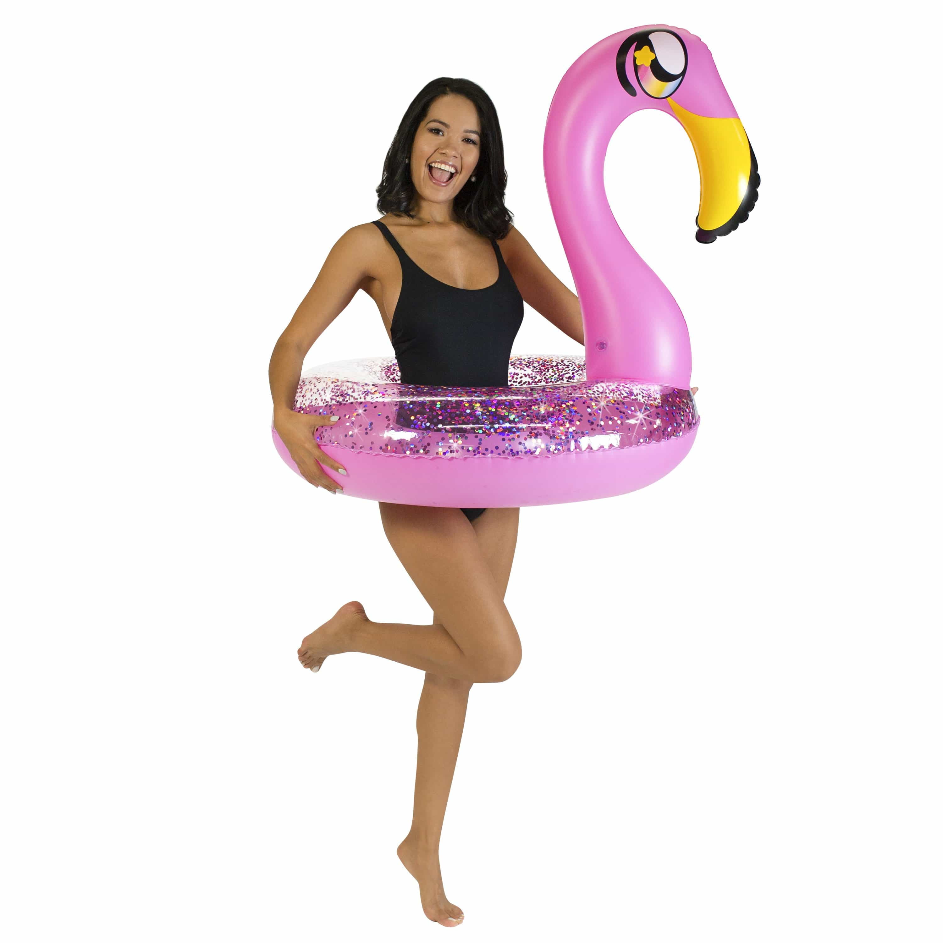 PoolCandy Pink Glitter Flamingo - 36 