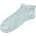 thumbnail image 2 of SERISIMPLE Women Viscose Bamboo Ankle Socks Low Cut Thin Sock Lightweight Pastal Color Soft Sock 5 Pairs (Blue-green, Small), 2 of 6