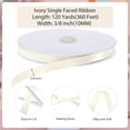 Ivory White Ribbon 120 Yards Ivory Satin Ribbon 3/8 Inch Cream Satin Ribbons - Walmart.com