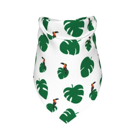 Small Medium Large Dog Bandanas Boy Girl - Cartoon Turtle Leaf Toucan Bird Soft Adjustable Cat Dog Apparel & Accessories Boy Girl Dog Scarf Handkerchiefs Triangle Bibs for Girl Boy