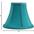 thumbnail image 3 of Urbanest Silk Softback Bell Chandelier Shade, 3″ Top × 6″ Bottom × 5″ Slant Height – Replacement Lamp Shades for Chandelier, Pendant Light, Wall Sconce & Small Table Lamp, 6 Pieces, Teal, 3 of 4