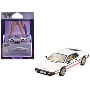 Lotus Esprit Turbo RHD White with Red Stripes 007 James Bond For Your Eyes Only (1981) Movie 1/64 Diecast Model Car by Mini GT