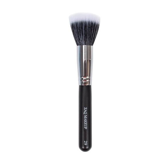 ZAQ Premium Duo Fiber Stippling Brush - The Ultimate Tool for Flawless Liquid Foundation Application, Blending, and Face Makeup