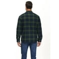 thumbnail image 3 of TACVASEN Men's Flannel Shirt Jacket Warm Fleece Plaid Jacket Cotton Winter Coats Army Gray S, 3 of 6
