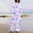 thumbnail image 2 of SnZhen Two Piece Sets for Women Women's Casual Printed Long Sleeved Round Neck Top With Pants Set, 2 of 5