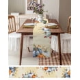 thumbnail image 6 of Table Runners 72 Inches Long Dress Scarves, Orange Blue Pumpkins Fall Farmhouse Kitchen/Dining Table Runner, Coffee Tablerunners, Thanksgiving Eucalyptus Floral 13x72 Inch, 6 of 7