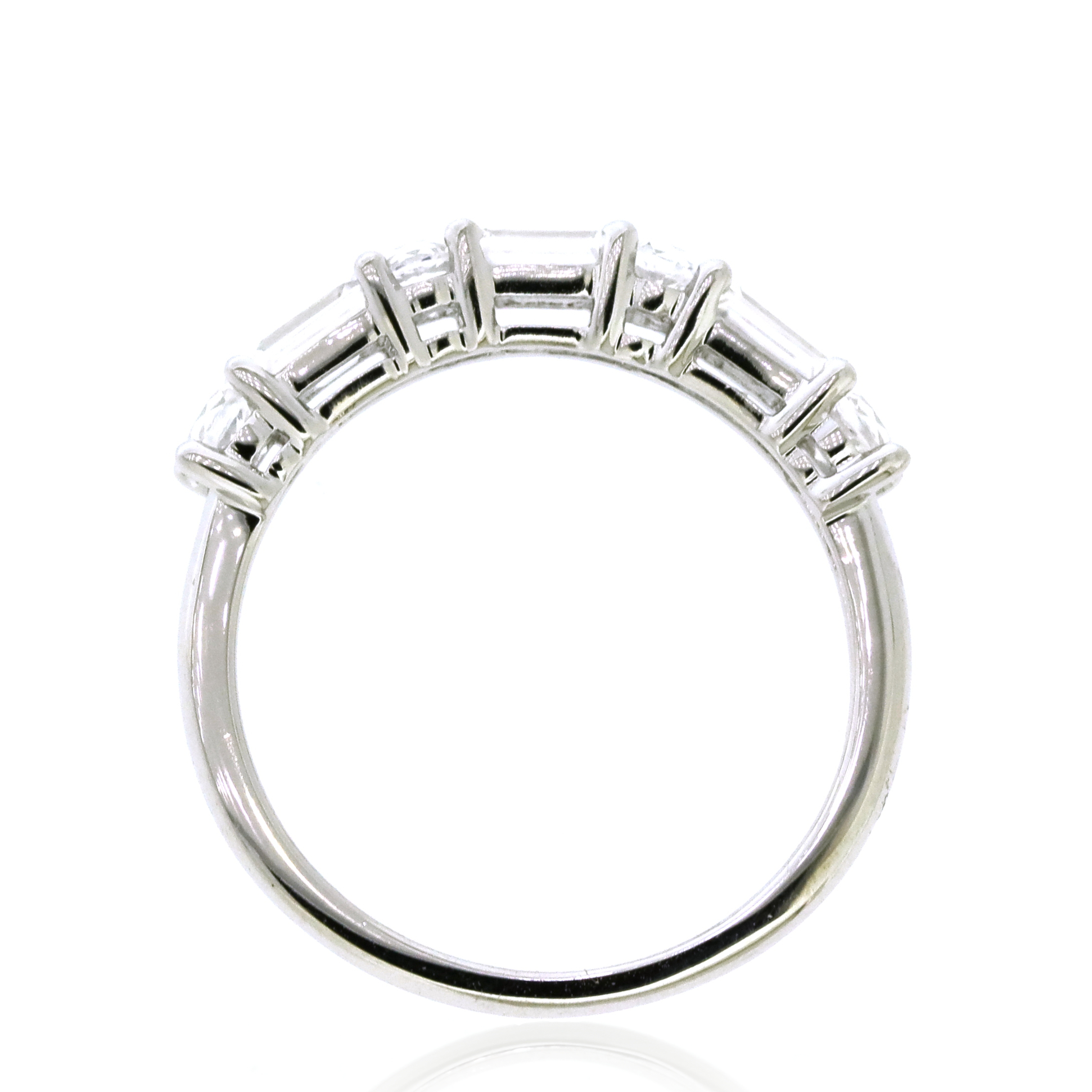 Brilliance 925 Sterling Silver Created White Sapphire Band Ring