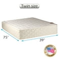 thumbnail image 2 of DS USA Grandeur Deluxe 2-Sided Medium Firm Twin Mattress Only with Mattress Cover Protector Included - Fully Assembled, Good for your back, Luxury Height, Long Lasting, 2 of 6