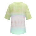 thumbnail image 6 of Ichuanyi Women's Tops Summer Short Sleeve Crew Neck Shirts Casual Gradient Blouses for Women, 6 of 6