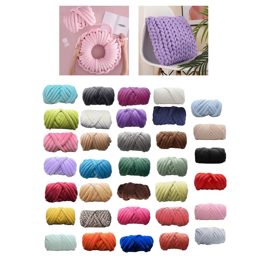 YIEMEEN Big Twist Tube Yarn Chunky Yarn Easy to Use for Knotted Pillows and Scarves