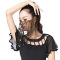 thumbnail image 3 of Ladies Belly Dance Accessories Women Belly Dance Face Veil With Sequins, 3 of 5