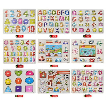 4 LEARNING EDUCATION WOODEN PUZZLE