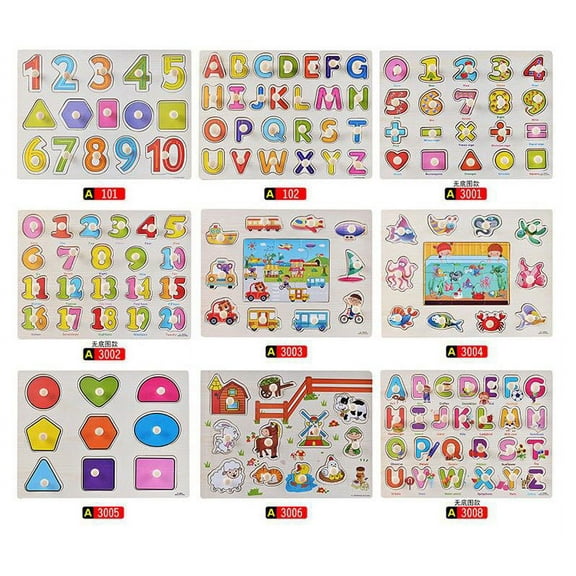 4 LEARNING EDUCATION WOODEN PUZZLE