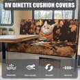 thumbnail image 4 of XYZCANDO Autumn Maple Cat RV Dinette Cushion Covers Washable RV Furniture Comfortable Thanksgiving Loveseat Sofa Chair Cover Furniture Protector Easy to Install, 4 of 7