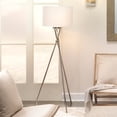 thumbnail image 2 of Porch & Den  Boca Raton Silver Finish Tripod Floor Lamp with Drum Shade, 2 of 5