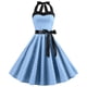thumbnail image 2 of Vestidos para mujer Vestidos casuales Moda A Line Flare Vestido vintage Halter BowKnot Prom Swing Manga corta Polka Dot Printing Party Dress Odeerbi ODB-5, 2 of 8