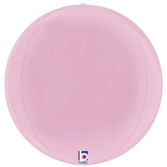 22 inch Betallic Dimensionals Pastel Pink Globe Foil Mylar Balloon - Party Supplies Decorations