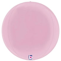 22 inch Betallic Dimensionals Pastel Pink Globe Foil Mylar Balloon - Party Supplies Decorations